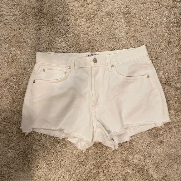Agolde Pants - AGOLDE White Jean Shorts